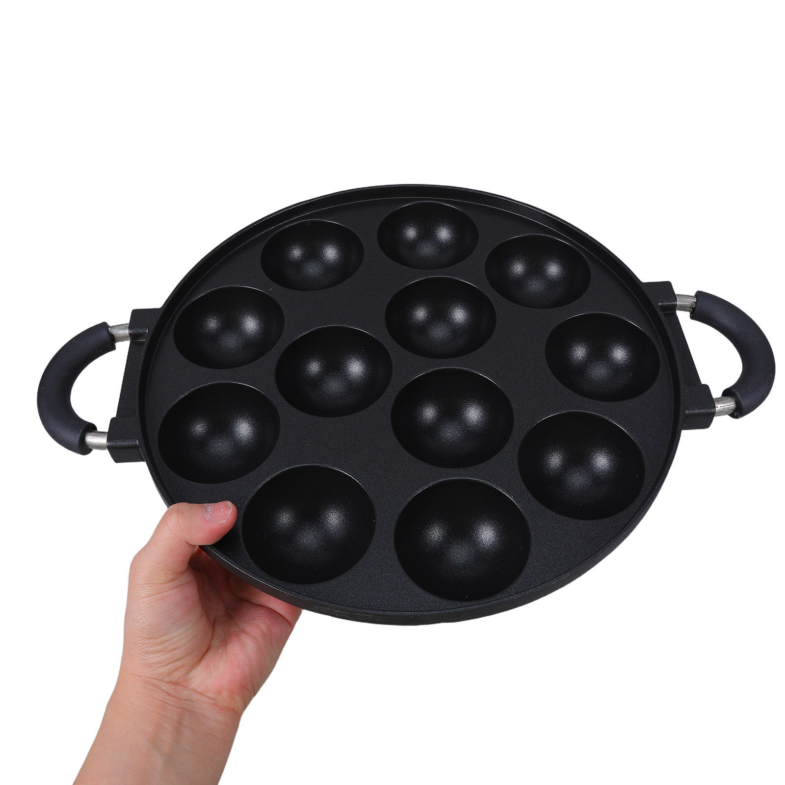 Takoyaki Grill Plate - Forma para Takoyaki com 12 cavidades,